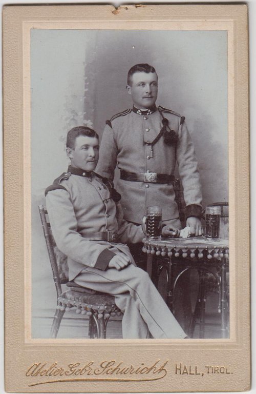 foto photo cdv cacciatori imperiali austriaci Kaisejager by O. Schuricht …