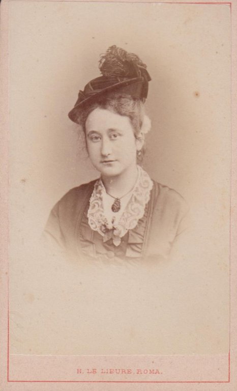 Foto photo cdv gentildonna con cappellino by H. Le Lieure …