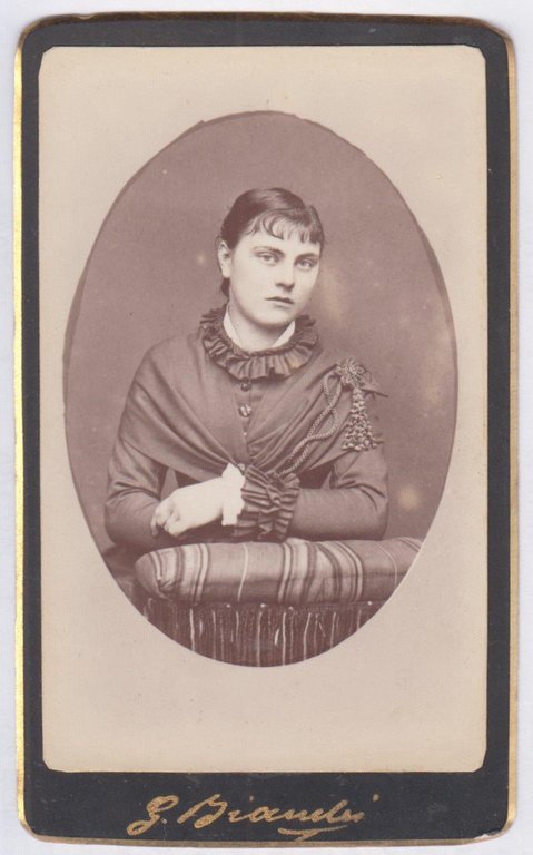 Foto photo cdv gentildonna in ovale in posa by G. …