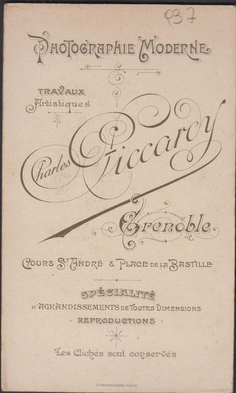 Foto photo cdv gentiluomo in posa by Ch. Piccardy Grenoble …