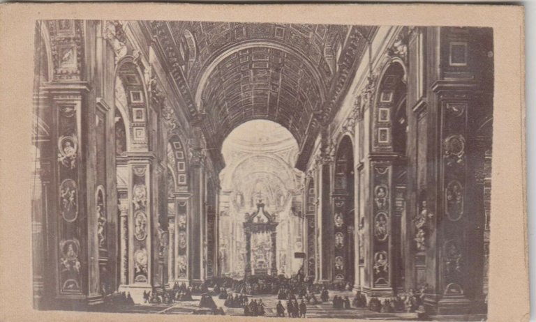 foto photo cdv interno della chiesa di San Pietro Vaticano …