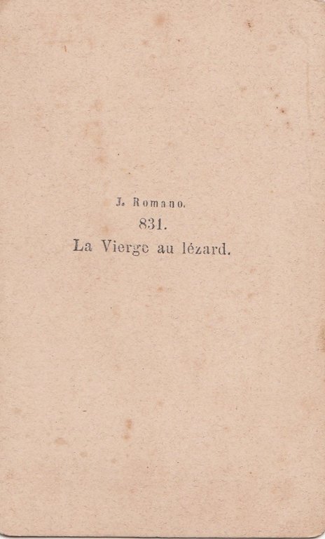 Foto photo cdv La Vierge au lézard by J. Romano …