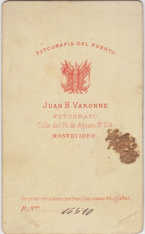 foto photo cdv marianio in posa by Juan B. Varrone …