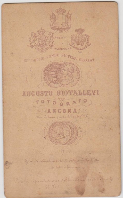 foto photo cdv ritratto di gentiluomo by A. Diotallevi Ancona …