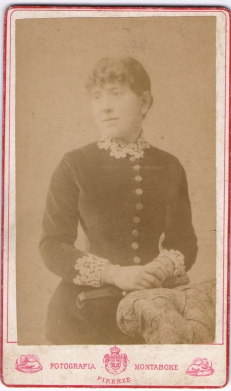 Foto photo gentildonna con ventaglio by Montabone Firenze cdv 1870 …