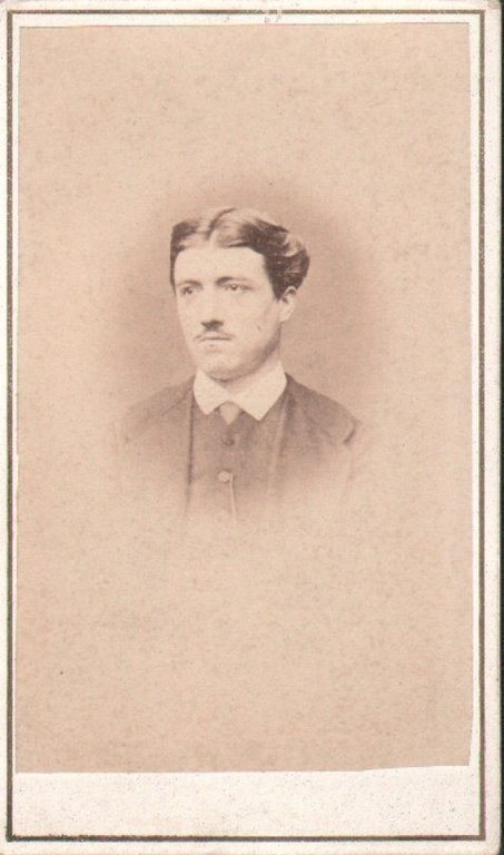 Foto photo gentiluomo con baffi by Anonimo cdv 1880 c.a.