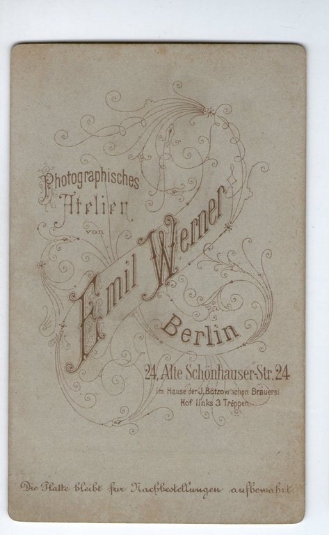 Foto photo gentiluomo con baffi by Emil Werner Berlin cdv …