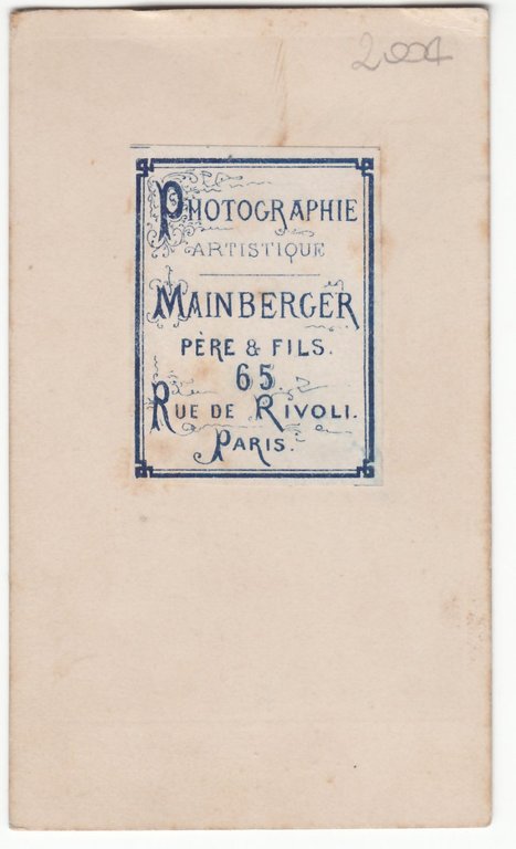 Foto photo gentiluomo seduto con bastone by Mainberger Paris cdv …