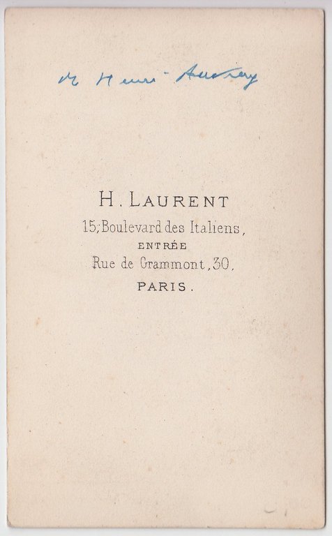 Foto photo ritratto di Henri Auvrey by H. Laurent Paris …