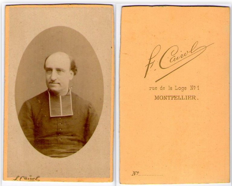 Foto photo Sacerdote in posa by F. Cairol Montpellier cdv …