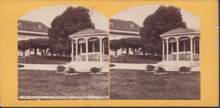 Foto photo stereoscopica stereoview Bagni di Frangenbad Boemia 1880 c.a