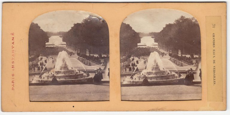 Foto photo stereoscopica stereoview Grandes Eaux de Versailles Paris By …