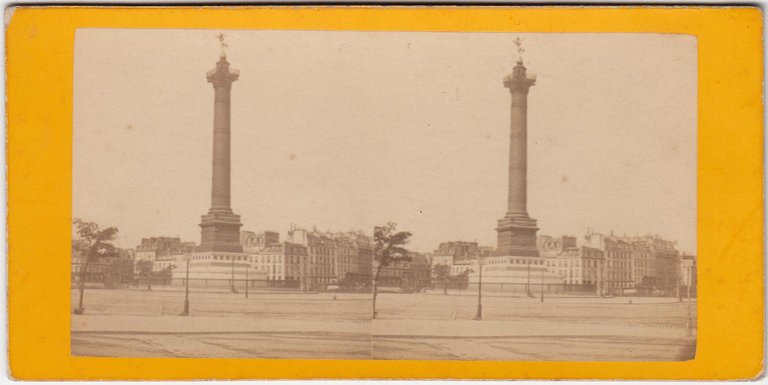 Foto photo stereoscopica stereoview Place de la Bastille Paris by …