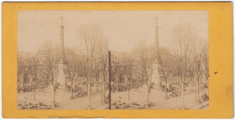 Foto photo stereoscopica stereoview Place du Chatelet Paris by Gaillard …