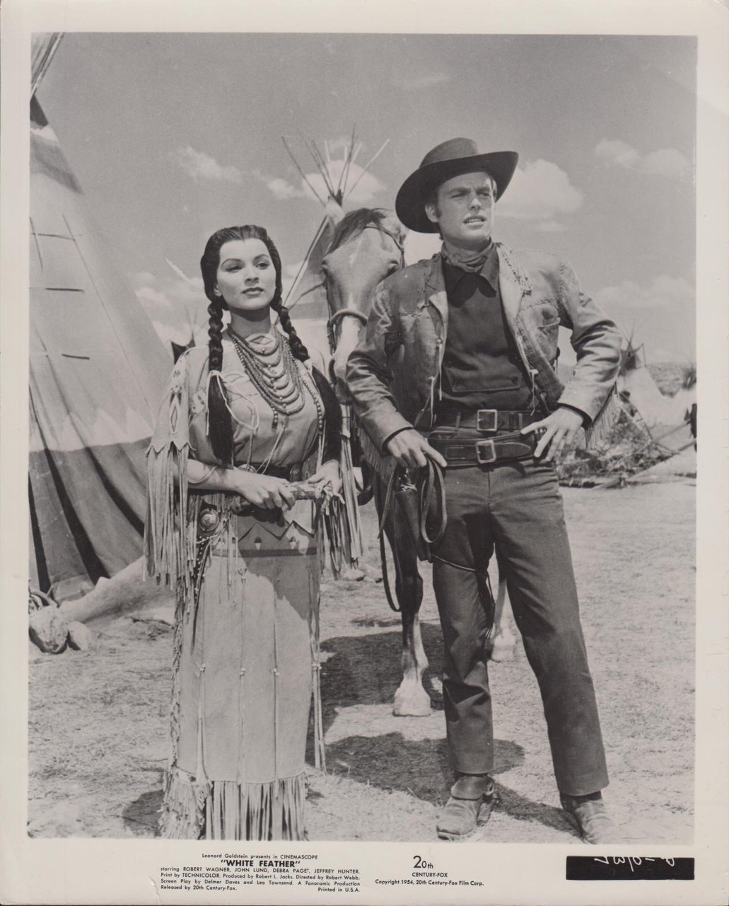 foto photo vintage White Feather Robert Wagner Debra Paget 20 …