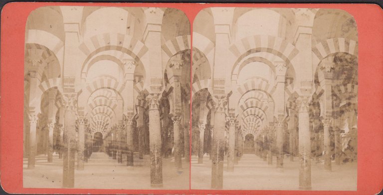 Foto stereoscopica Moschea di Cordova Spagna by anonimo 1880 c.a.