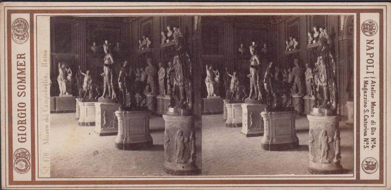 Foto stereoscopica Museo del Campidoglio Roma by Sommer 1890 c.a.