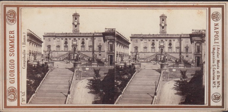 Foto stereoscopica Ratto di Polissena Firenze by Sommer 1890 c.a.