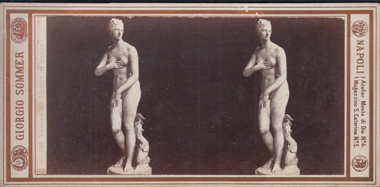 Foto stereoscopica Venere de Medici Firenze by Sommer 1890 c.a.