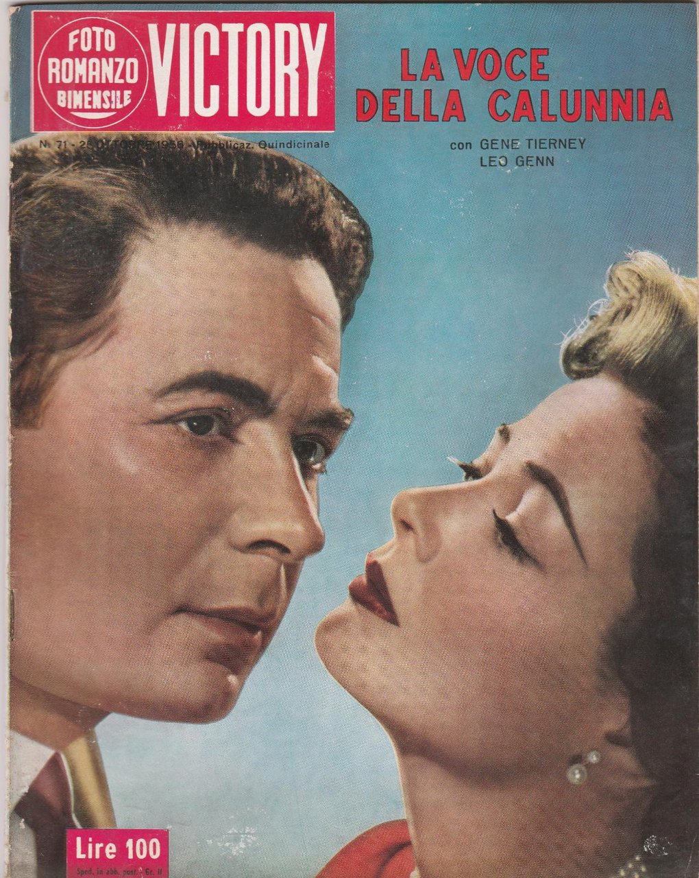 Fotoromanzo Victory La Voce Della Calunnia Con G. Tierney, L. …