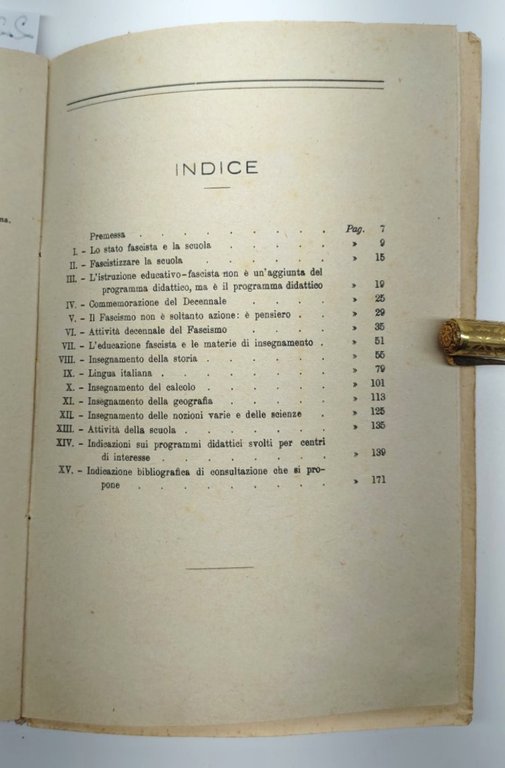 Francesco La Rosa Leonardi L'istruzione educativo-fascista nelle scuole primarie 1939
