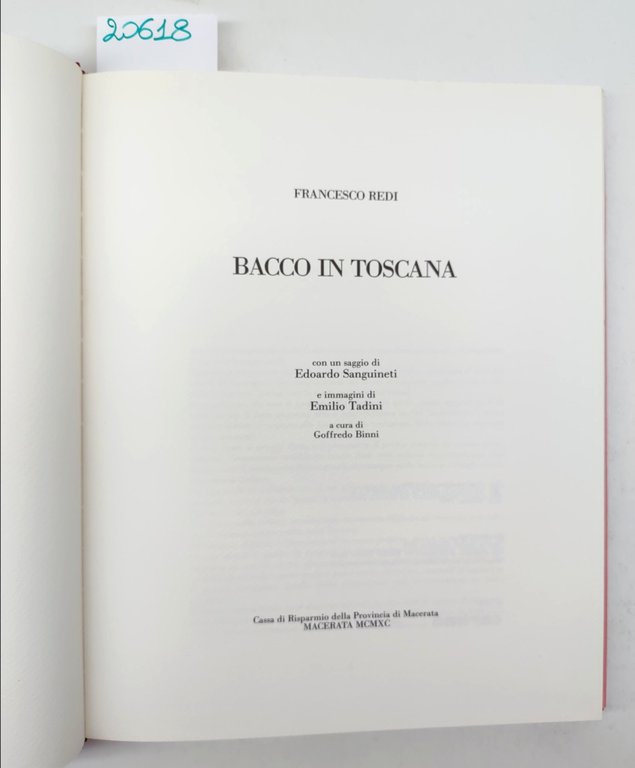Francesco Redi Bacco in Toscana Carima 1990