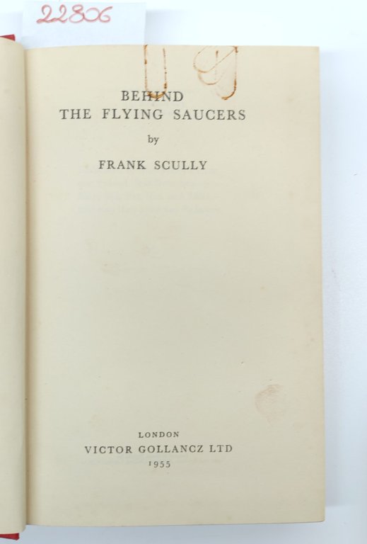 Franck Skully Behind the flying saucers Victor Collancz 1955 | Immagine Gallery 4