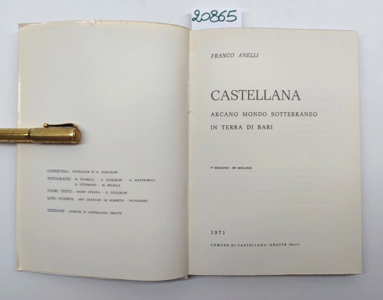 Franco Anelli Castellana comune di castellana Grotte 1971 7° edizione … | Immagine Gallery 2