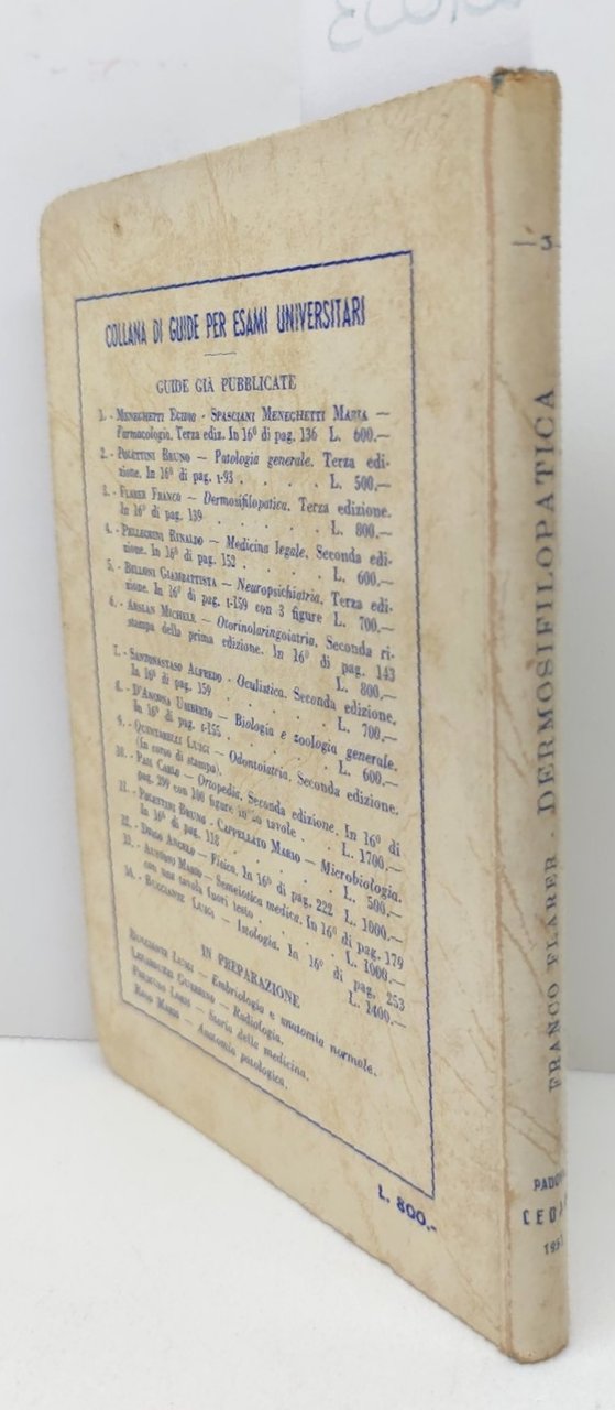 Franco Flarer Dermosifilopatica 3° edizione Cedam 1957