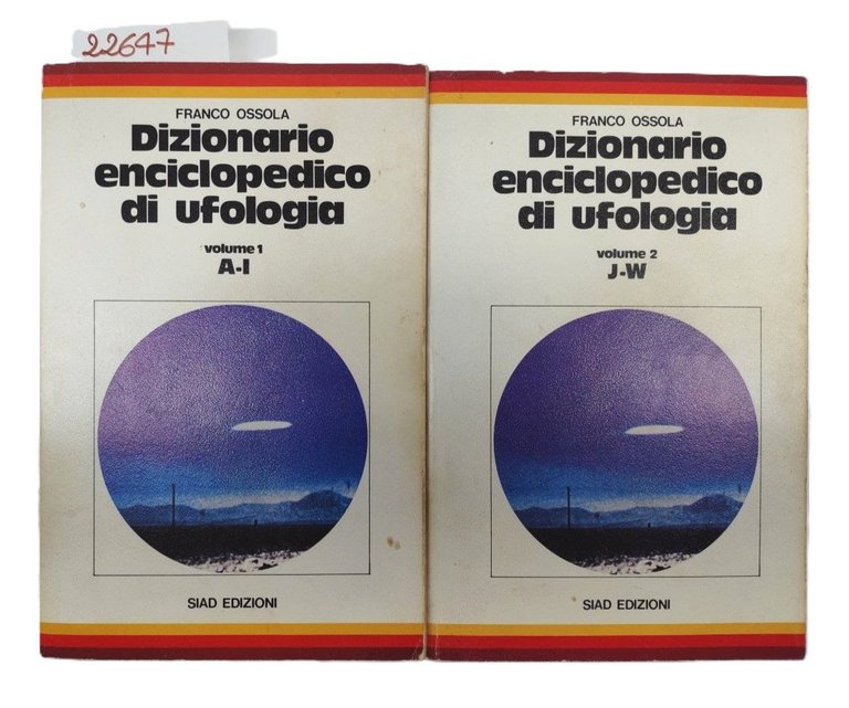 Franco Ossola Dizionario enciclopedico di ufologia Siad 1981