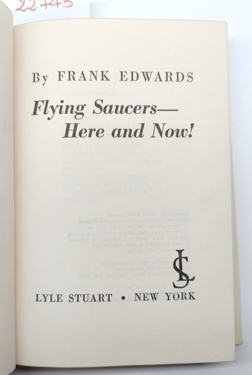 Frank Edwards Flying saucers here and now Lyle Stuart 1967