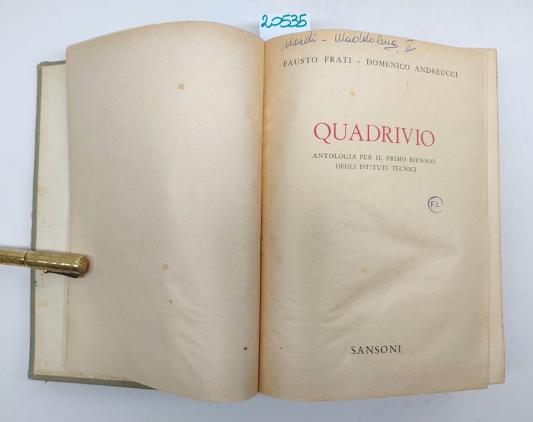 Frati Andreucci Quadrivio Sansoni 1962