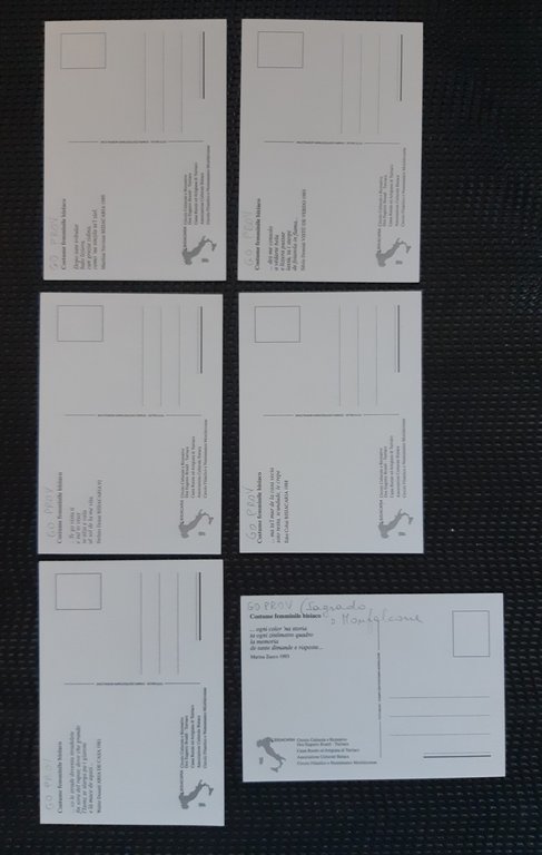 Friuli Venezia Giulia Gorizia Lotto 6 cartoline costume femminile bisiaco …