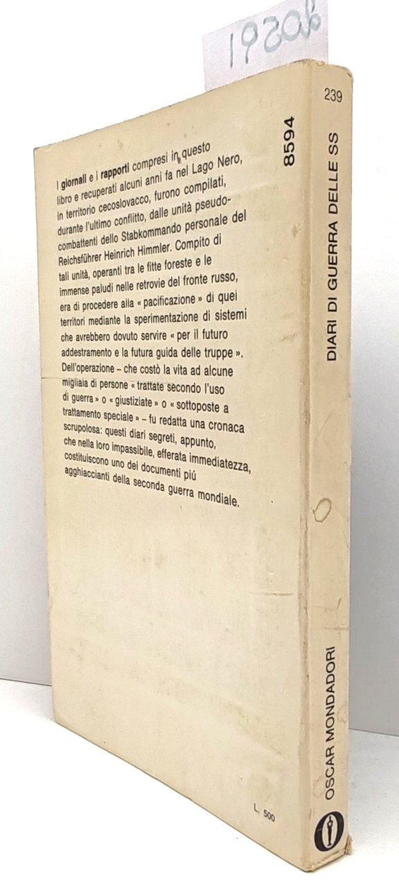 Fruttero Lucentini Diari di guerra delle SS Mondadori editore 1° …