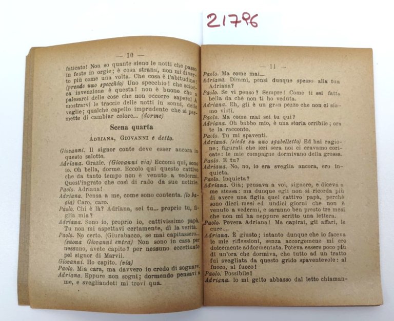 Fuoco al convento Salani 1922 farsa in una atto