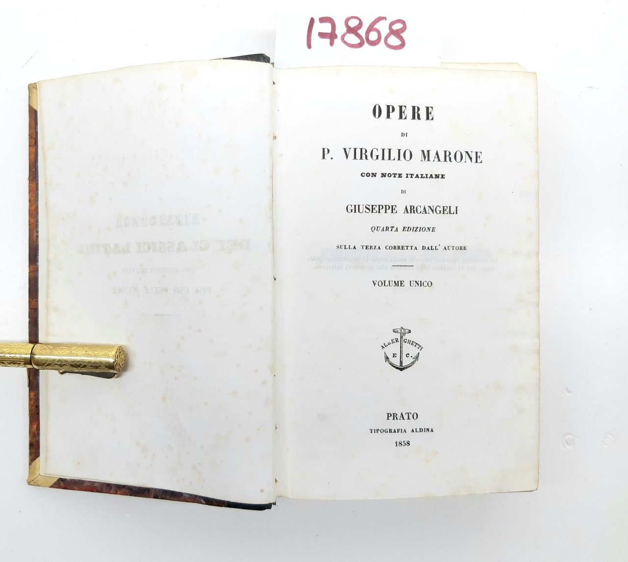 G. Arcangeli Opere di P Virgilio Marone con note italiane … | Immagine principale