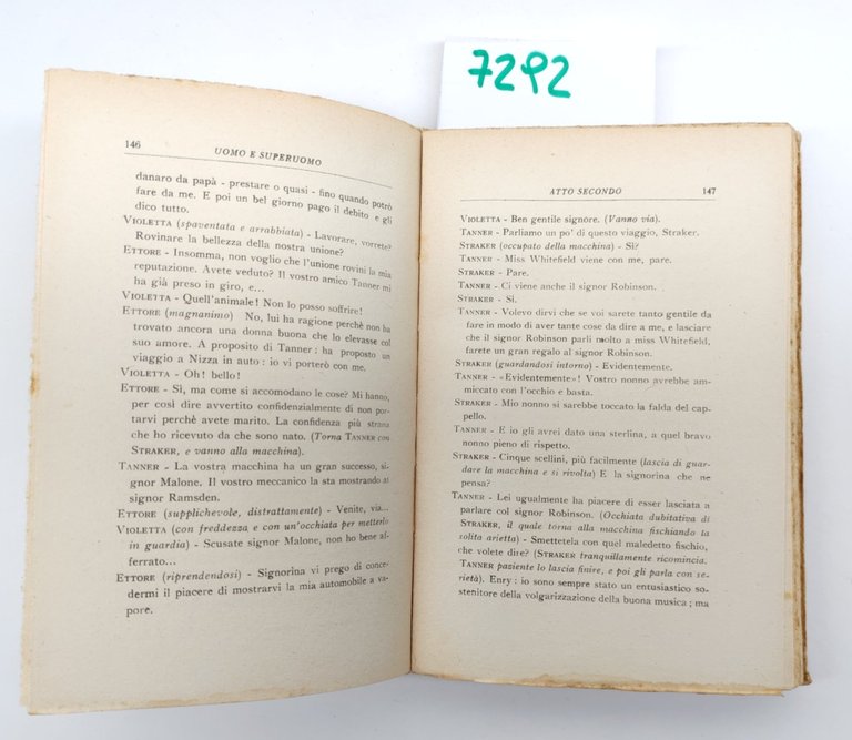 G. B. Shawe Uomo e superuomo Mondadori senza data