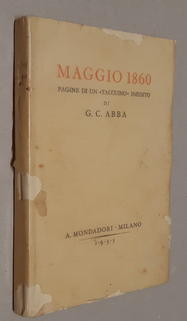 G. C. Abba Maggio 1860 pagine di un taccuino inedito …