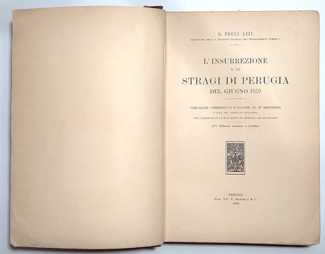 G. degli Azzi L'insurrezione e le stragi di Perugia del …