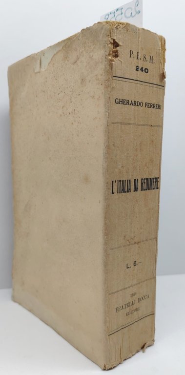 G. Ferrari L'Italia da redimere Fratelli Bocca 1916