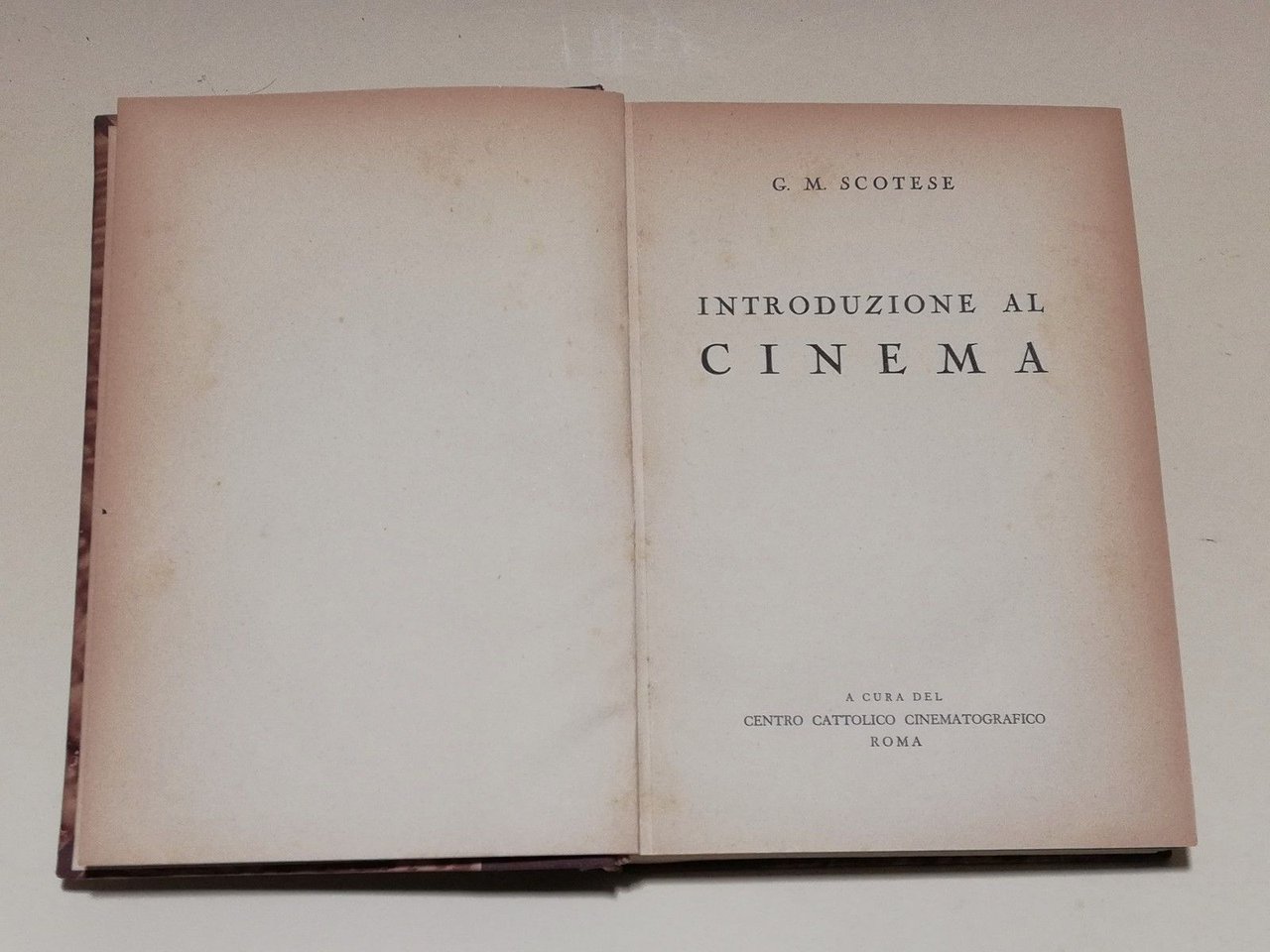 G. M. Scotese Introduzione al Cinema Roma 1941 66 illustrazioni …