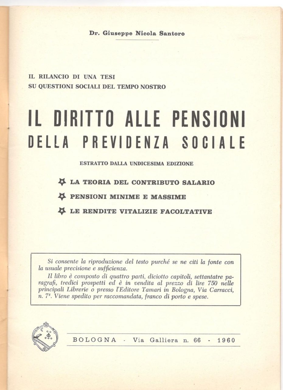 G. N. Santoro Il diritto alle pensioni della Previdenza Sociale …
