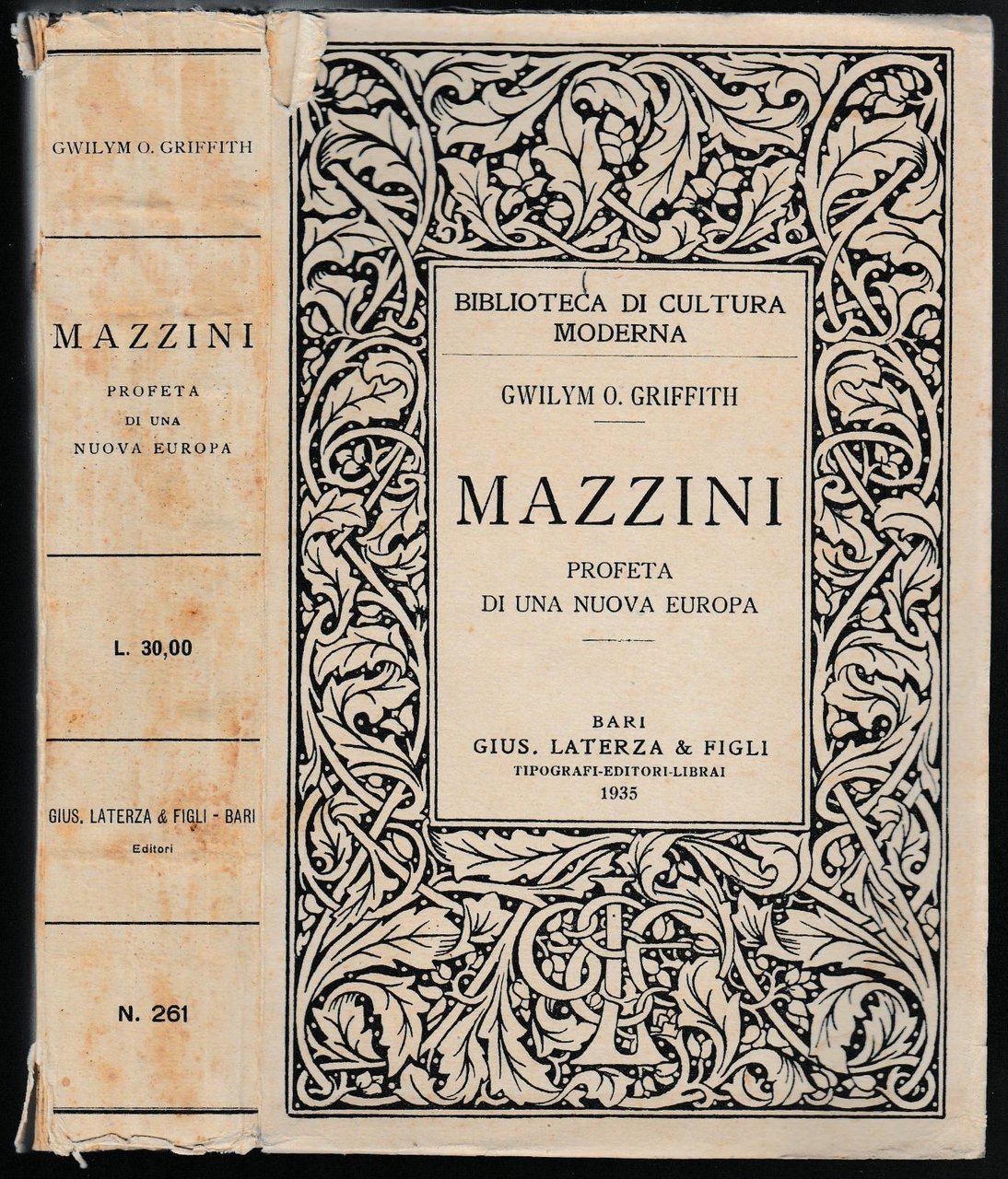 G. O. Griffith Mazzini Profeta Di Una Nuova Europa Laterza …