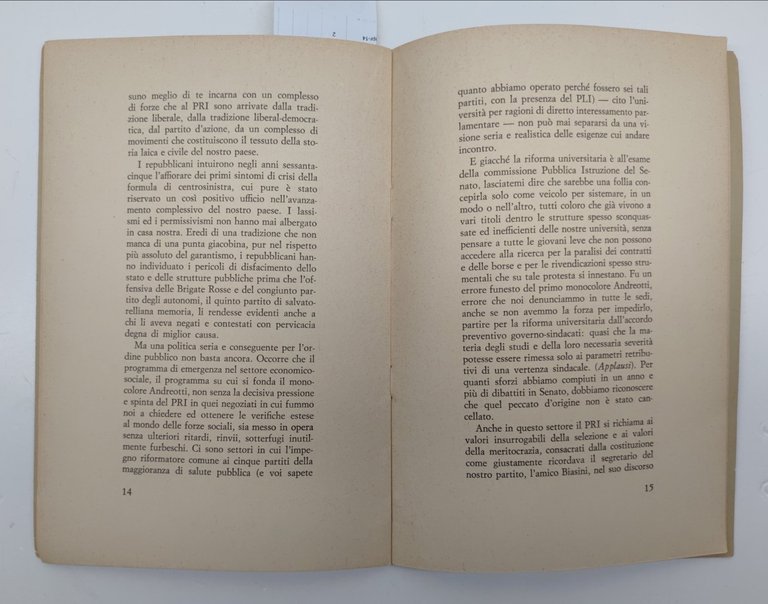 Discorso Giovanni Spadolini l'Italia 1978 fra terrorismo ed emergenza 1978 …