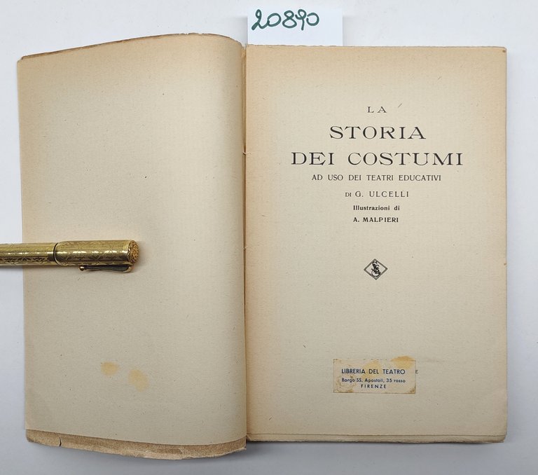 G. Ulcelli La storia dei costumi ad uso dei teatri … | Immagine Gallery 3