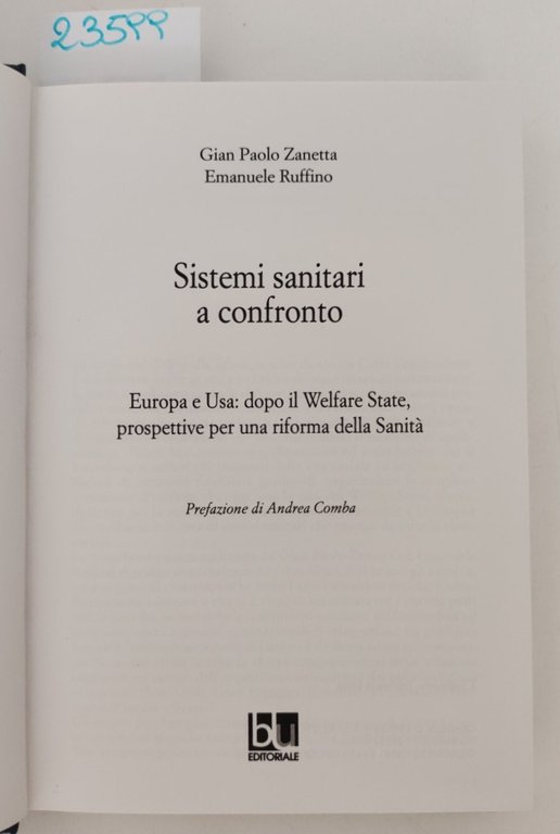 G. Zanetta Emanuele Ruffino Sistemi sanitari a confronto Blu editoriale … | Immagine Gallery 6