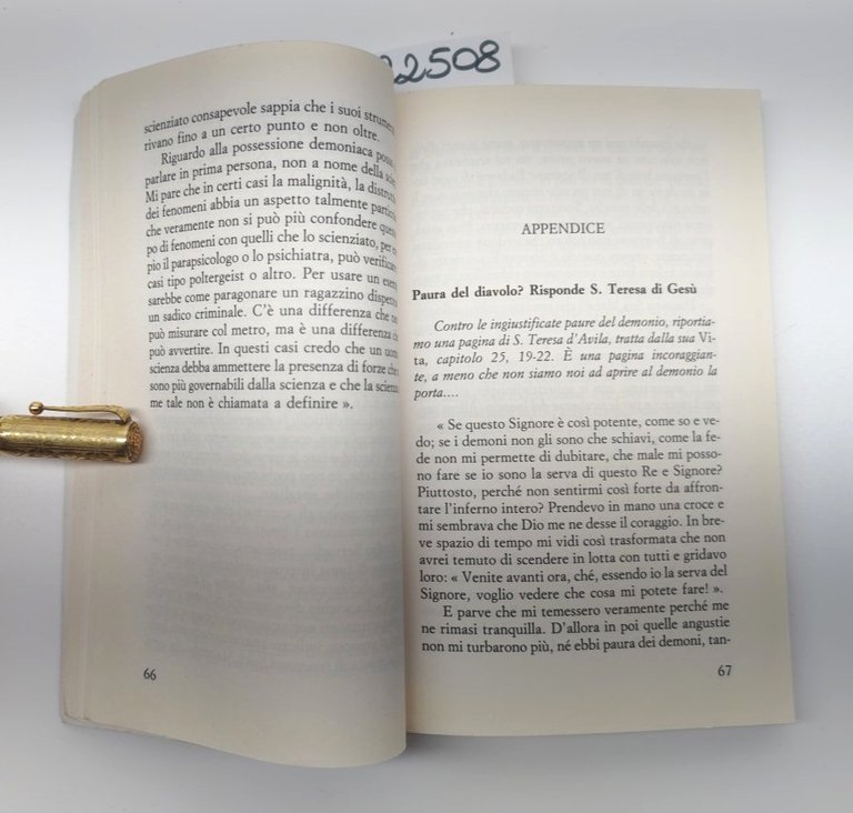 Gabriele Amorth Un esorcista racconta Edizioni Dehoniane 9° edizione 1992