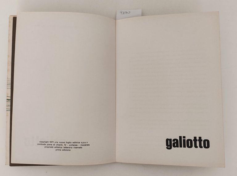 Galiotto panorama d'arte moderna grafica La Nuova Foglio editrice