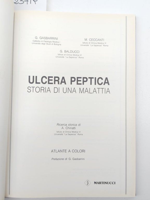 Gasbarnini Ceccanti Ulcera peptica storia di una malattia Menarini 1° … | Immagine Gallery 3