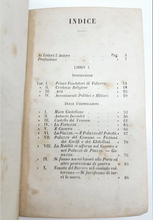 Gaspero Amidei Delle istorie volterrane tipografia Sborgi 1865